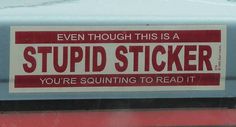 Stupid Sticker